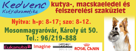 Kedvenc kutya-, macskaeledel és felszerelési szaküzlet