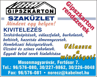Norecz Gipszkarton Szaküzlet
