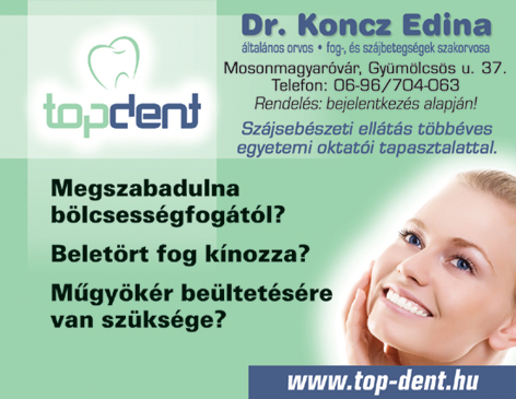 Top Dent Fogászati rendelő Dr. Koncz Edina