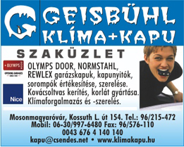 Geisbühl Klíma+Kapu Szaküzlet
