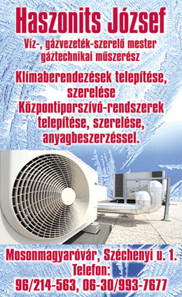 Haszonits József - Víz-, gázvezeték szerelő mester, gáztechnikai műszerész