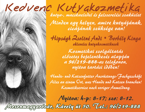 Kedvenc kutyakozmetika