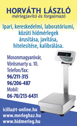 Horváth László mérlegjavító és forgalmazó