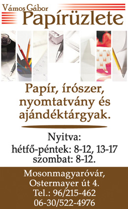 Vámos Gábor Papírüzlete