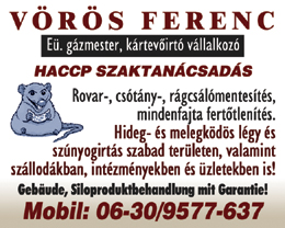 Vörös Ferenc Eü. gázmester, kártevoirtó vállalkozó