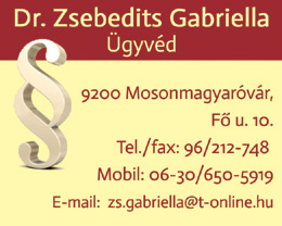 Dr. Zsebedits Gabriella - ügyvéd