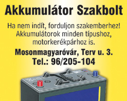 Akkumulátor Szakbolt