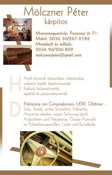 Mölczner Péter – Kárpitos